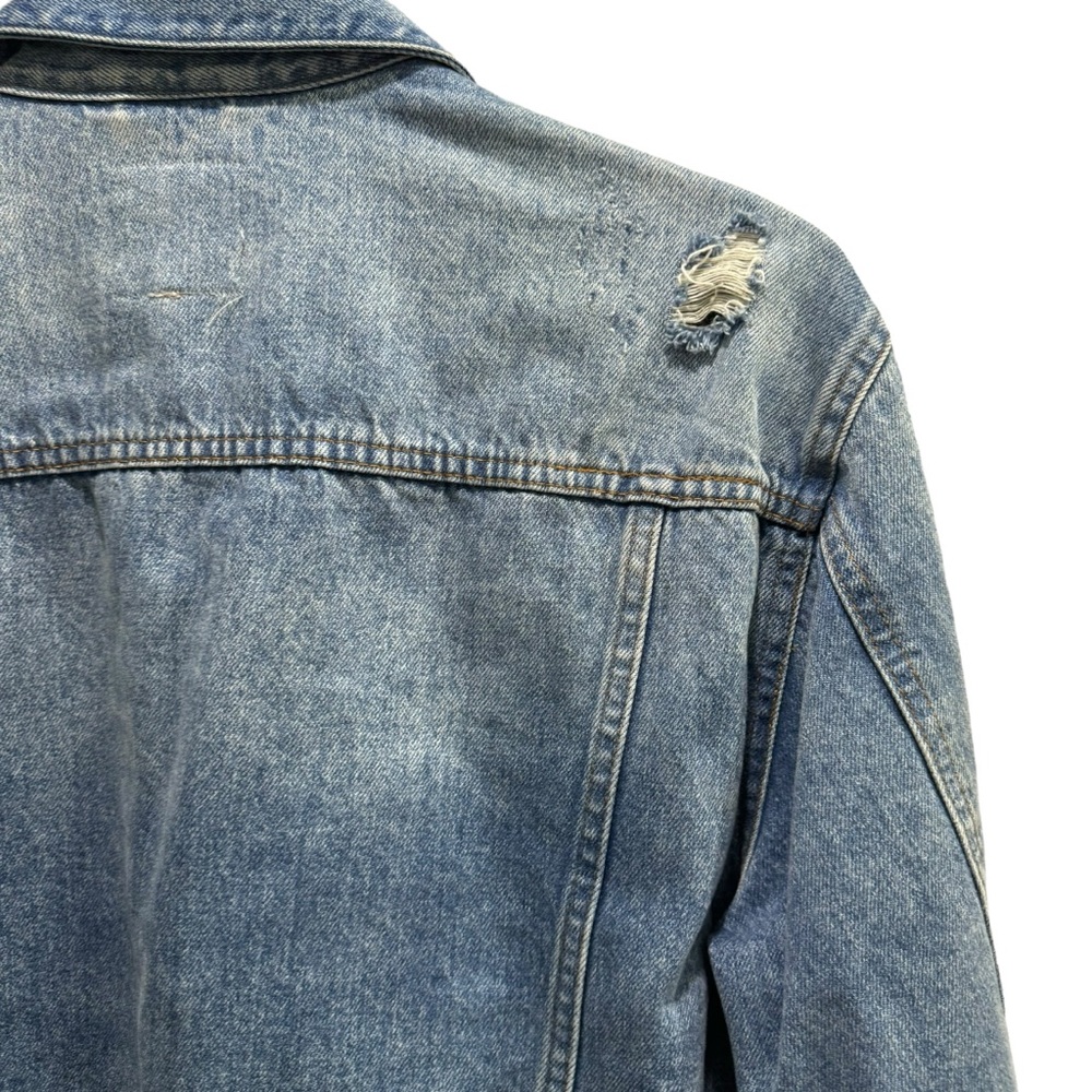 Daze Denim The Main Squeeze Crop Jacket in Throwdown Distressed Large - Picture 8 of 12